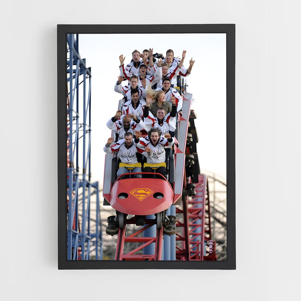Poster Montagnes Russe à la Fête foraine – affiche Hockey sur glace (vue 2)
